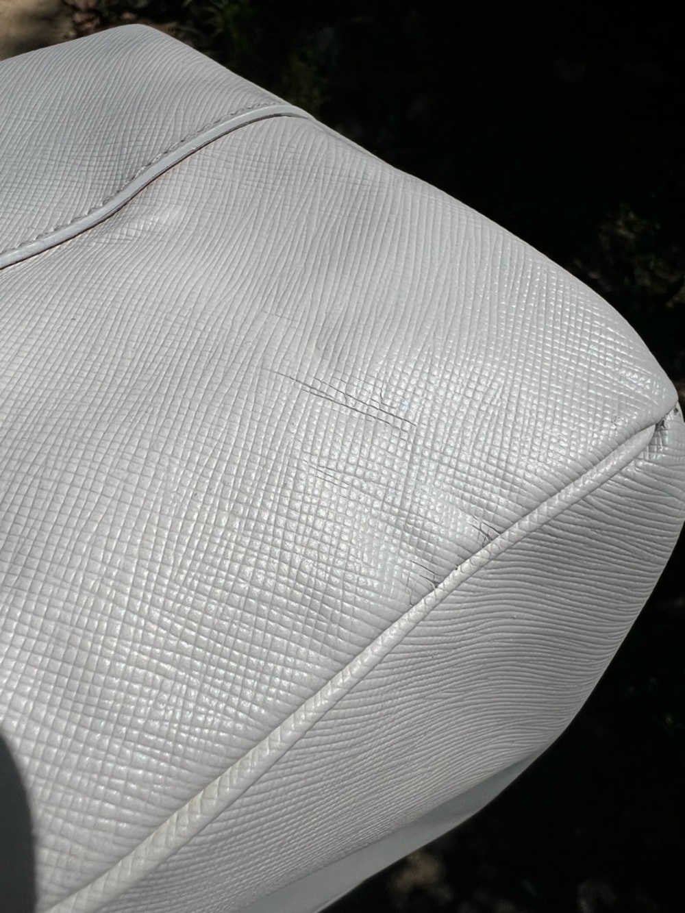 Prada White Saffiano Leather Double-Zip Satchel Tote - Picture 17 of 17